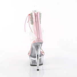 Pleaser DELIGHT-627RS Sandalias Plataforma Tono Claro pedrería Plata EU-41 / US-11