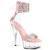 Pleaser DELIGHT-627RS Sandalias Plataforma Tono Claro pedrería Plata EU-41 / US-11