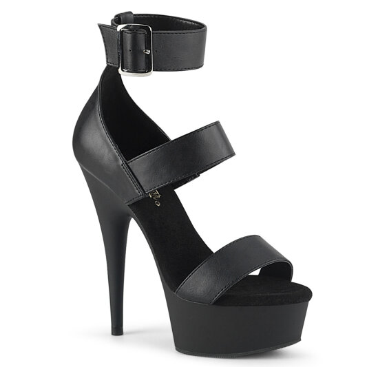 Pleaser DELIGHT-629 Sandalias de Plataforma Piel Sintética Negro EU-35 / US-5