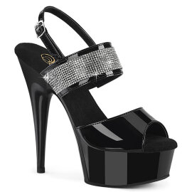 Pleaser DELIGHT-639 Sandalias de Plataforma Charol Negro EU-41 / US-11
