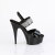 Pleaser DELIGHT-639 Sandalias de Plataforma Charol Negro EU-38 / US-8