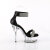 Pleaser DELIGHT-641 Sandalias de Plataforma Tela Negro Tono Claro EU-35 / US-5