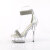 Pleaser DELIGHT-641 Sandalias de Plataforma Tela Plata transparente EU-40 / US-10