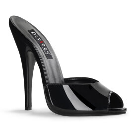 Devious DOMINA-101 Zuecos Charol Negro EU-36 / US-6