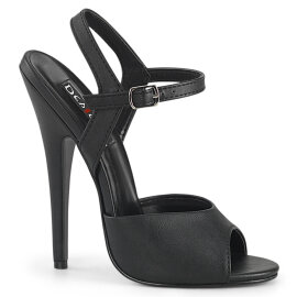 Devious DOMINA-109 Sandalias Piel Sintética Negro EU-36 / US-6