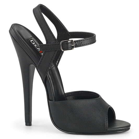 Devious DOMINA-109 Sandalias Piel Sintética Negro EU-39 / US-9