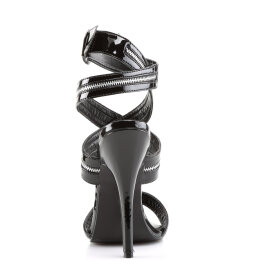 Devious DOMINA-119 Sandalias Charol Negro EU-39 / US-9