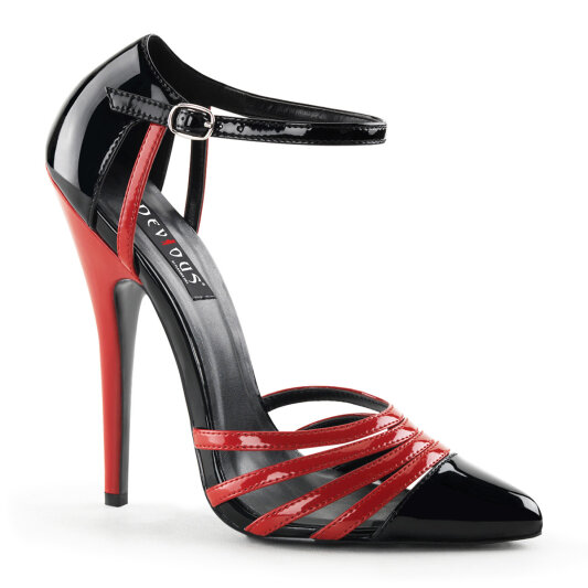 Devious DOMINA-412 Sandalias Charol Negro EU-35 / US-5