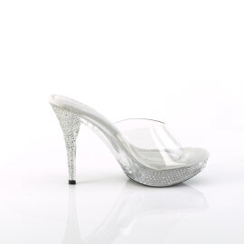 Fabulicious ELEGANT-401 Zuecos con Plataforma  Transparente EU-40 / US-10