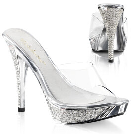 Fabulicious ELEGANT-401 Zuecos con Plataforma Cromo Tono...