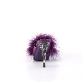 Fabulicious ELEGANT-401 Zuecos con Plataforma de Piel Sintética morado EU-36 / US-6