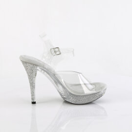 Fabulicious ELEGANT-408 Sandalias Plataforma Tono Claro pedrería Transparente EU-37 / US-7