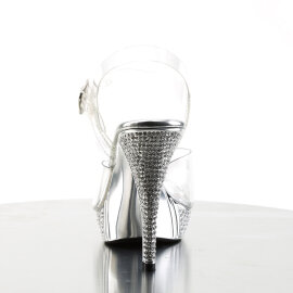 Fabulicious ELEGANT-408 Sandalias con Plataforma Cromo Tono Claro Plata EU-37 / US-7
