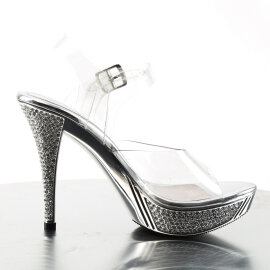 Fabulicious ELEGANT-408 Sandalias con Plataforma Cromo Tono Claro Plata EU-40 / US-10