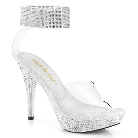 Fabulicious ELEGANT-442 Sandalias de Plataforma Transparente EU-38 / US-8