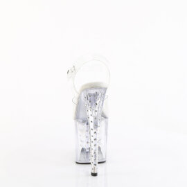 Pleaser ENCHANT-708RS Sandalias Plataforma Tono Claro pedrería Transparente EU-40/US-10