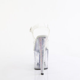 Pleaser ENCHANT-708RS-01 Sandalias Plataforma Tono Claro pedrería Transparente EU-40/US-10