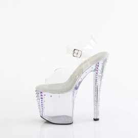 Pleaser ENCHANT-708RS-02 Sandalias Plataforma Tono Claro pedrería Transparente EU-37/US-7