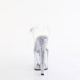 Pleaser ENCHANT-708RS-02 Sandalias Plataforma Tono Claro pedrería Transparente EU-37/US-7