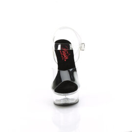 Pleaser EXCITE-608 Sandalias de Plataforma Negro Tono Claro EU-35 / US-5