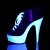 Pleaser Botín DELIGHT-600SK-01 Negro Blanco-Neón EU-35 / US-5