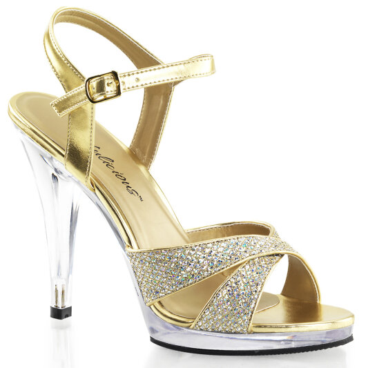 Fabulicious FLAIR-419/G/C Sandalias Tono Claro Purpurina Dorado EU-42 / US-12