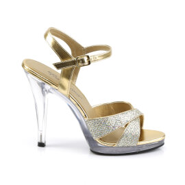 Fabulicious FLAIR-419/G/C Sandalias Tono Claro Purpurina Dorado EU-42 / US-12