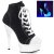 Pleaser Botín DELIGHT-600SK-02 Negro Blanco-Neón EU-35 / US-5