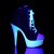 Pleaser Botín DELIGHT-600SK-02 Negro Blanco-Neón EU-35 / US-5
