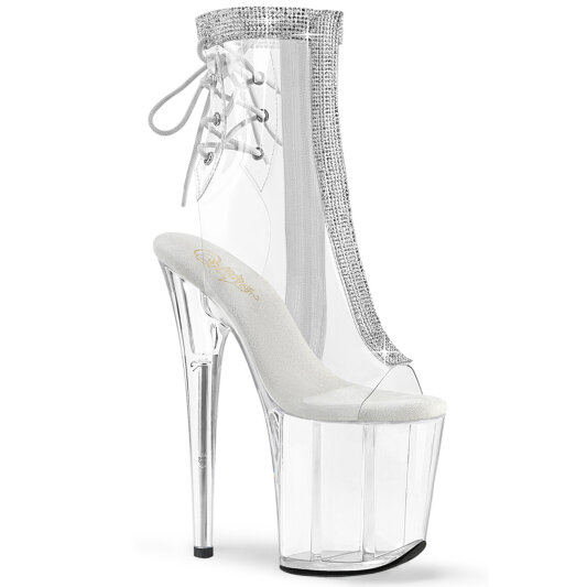 Pleaser FLAMINGO-1018C-2RS Botines Plataforma Tono Claro pedrería Transparente EU-37 / US-7