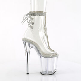 Pleaser FLAMINGO-1018C-2RS Botines Plataforma Tono Claro pedrería Transparente EU-37 / US-7