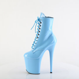 Pleaser FLAMINGO-1020 Botines de Plataforma azul Charol EU-42 / US-12