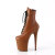 Pleaser FLAMINGO-1020 Botines Plataforma ecoPiel marrón EU-43 / US-13