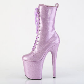 Pleaser FLAMINGO-1040GP Botines con Plataforma Charol Purpurina Púrpura Tono Claro EU-37 / US-7