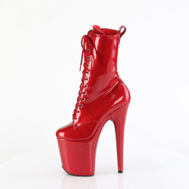 Pleaser FLAMINGO-1040GP Botines con Plataforma Charol Purpurina Rojo EU-35 / US-5
