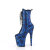 Pleaser FLAMINGO-1040SPF Botines con Plataforma Tela Metálico Estampado de serpiente Azul EU-37 / US-7