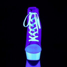 Pleaser Botín DELIGHT-600SK-02 Rosa Blanco-Neón EU-39 / US-9
