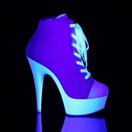Pleaser Botín DELIGHT-600SK-02 Rosa Blanco-Neón EU-39 / US-9