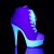 Pleaser Botín DELIGHT-600SK-02 Rosa Blanco-Neón EU-39 / US-9