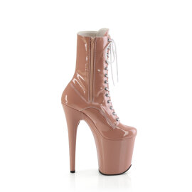 Pleaser FLAMINGO-1040TT Botines Plataforma Charol beige blanco EU-37/US-7
