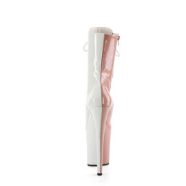 Pleaser FLAMINGO-1040TT Botines Plataforma Charol beige blanco EU-38/US-8