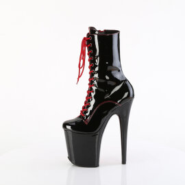 Pleaser FLAMINGO-1040TT Botines Plataforma Charol Negro Rojo EU-37/US-7
