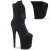 Pleaser FLAMINGO-1045VEL Botines con Plataforma Terciopelo Negro EU-37 / US-7