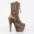 Pleaser FLAMINGO-1045VEL Botines Plataforma terciopelo caqui EU-39 / US-9