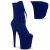 Pleaser FLAMINGO-1045VEL Botines con Plataforma Terciopelo Azul EU-37 / US-7