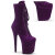 Pleaser FLAMINGO-1045VEL Botines con Plataforma Terciopelo Púrpura EU-37 / US-7