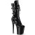 Pleaser FLAMINGO-1053 Botines con Plataforma Charol Negro EU-35 / US-5