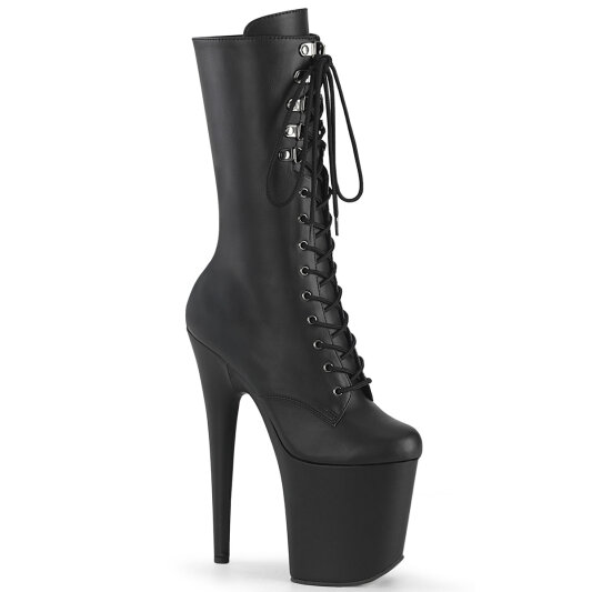 Pleaser FLAMINGO-1054 Botines con Plataforma Piel Sintética Negro EU-37 / US-7