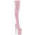 Pleaser FLAMINGO-3000 Botas por encima de la rodilla con Plataforma Rosa Charol EU-39 / US-9