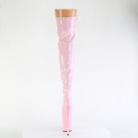 Pleaser FLAMINGO-3000 Botas por encima de la rodilla con Plataforma Rosa Charol EU-41 / US-11